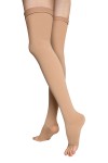 Class 2 Skin Thigh High Open Toe Compression Stockings