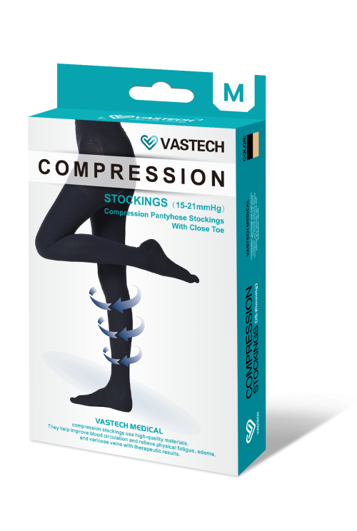 Class 1 Black Pantyhose Close Toe Compression Stockings