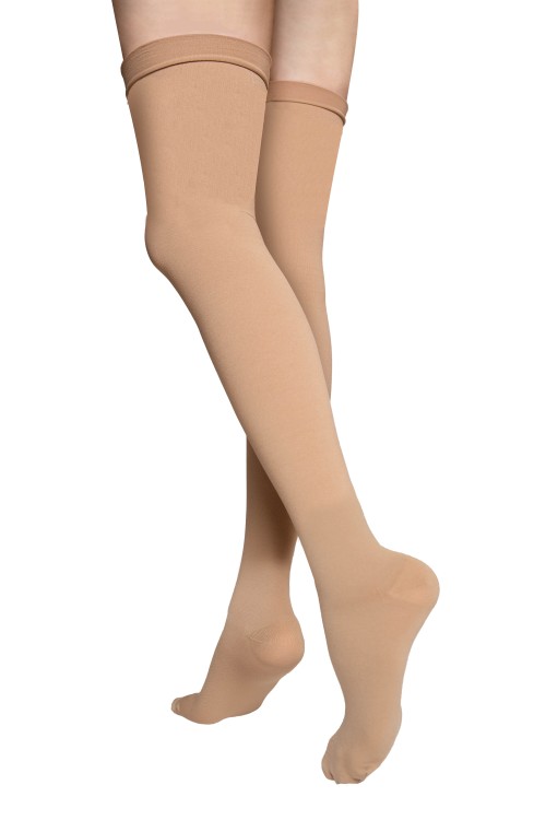 Class 2 Skin Thigh High Close Toe Compression Stockings